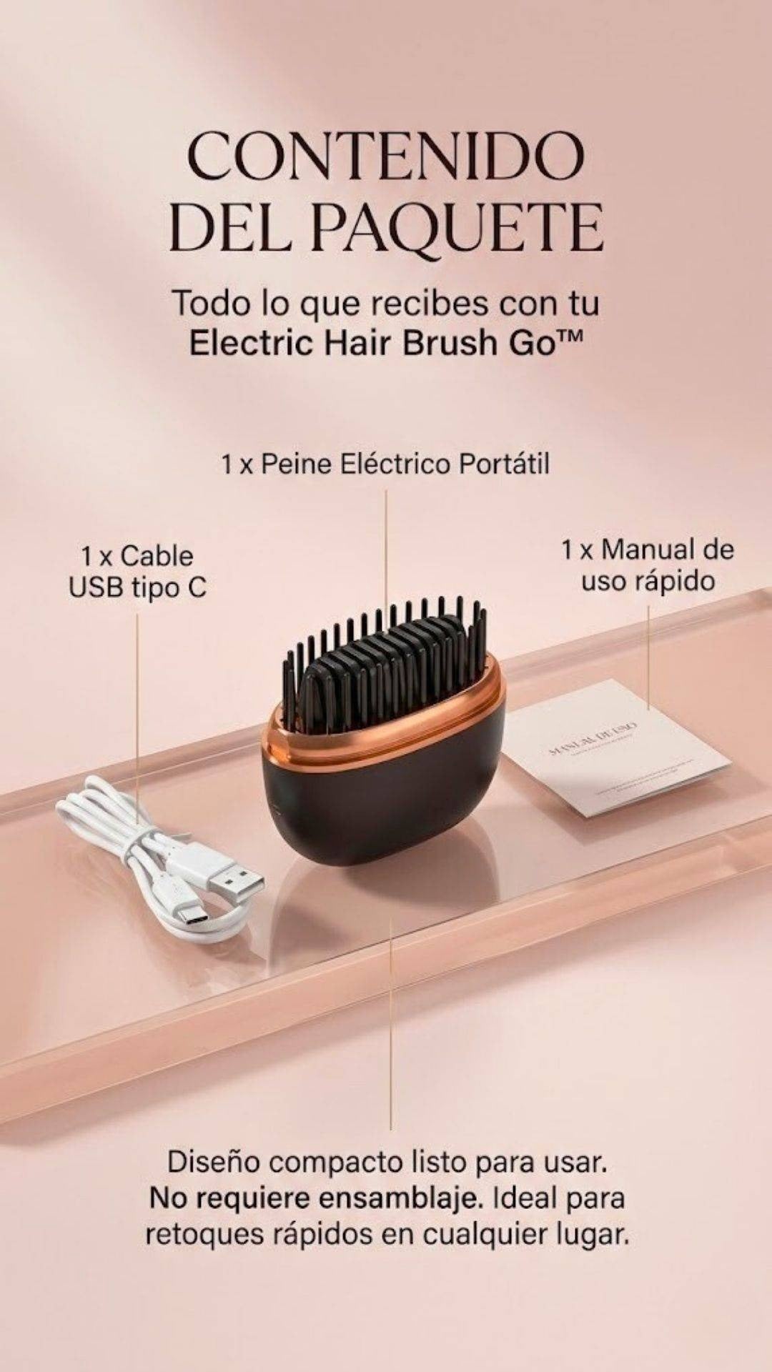 PEINE ALISADOR ELECTRICO PARA CABELLO